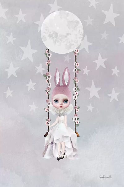Amanda Greenwood: Miss Lily Rabbit Swings From The Moon by Amanda Greenwood