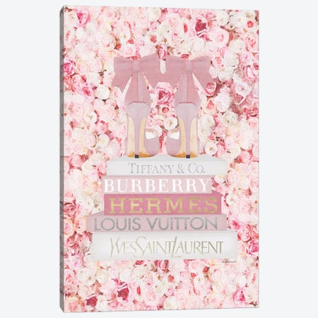 iCanvas Pink Razzle High Heel On Fashion Book by Pomaikai Barron