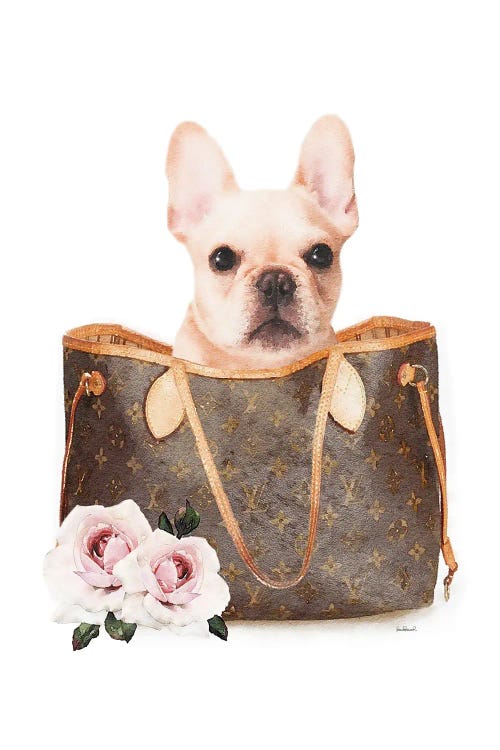 Brown Shoulder Bag With Cream Frenchie