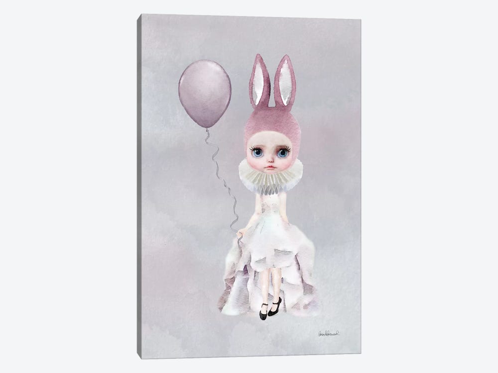 Miss Lily Rabbit With A Balloon by Amanda Greenwood 1-piece Canvas Artwork