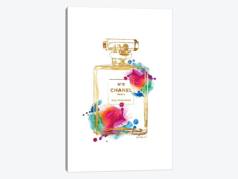 Gold Perfume With Rainbow Water-Colour by Amanda Greenwood 1-piece Canvas Wall Art