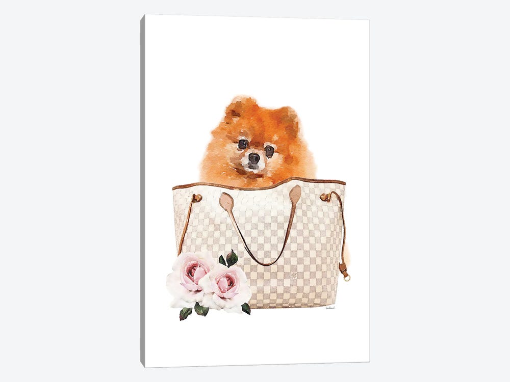 Fashion Bag with Pomeranian Dog Ornament