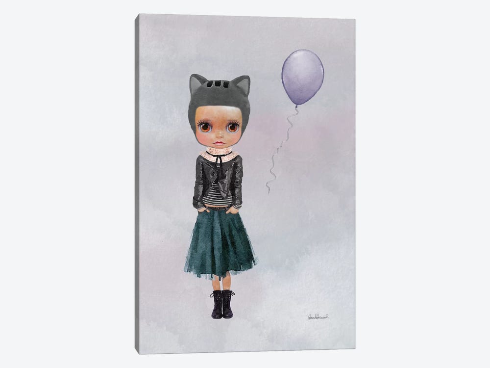 Miss Lola Cat With A Balloon by Amanda Greenwood 1-piece Canvas Print