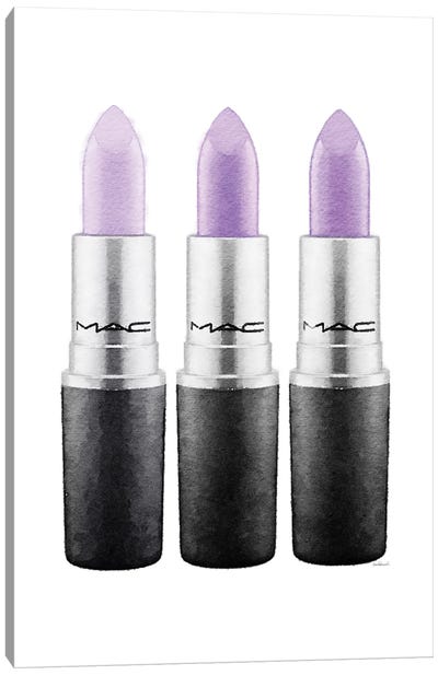 Lipstick III Lilac Canvas Art Print - Make-Up