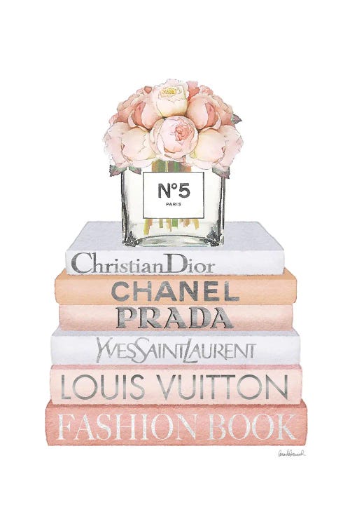Peach Fashion Books With Peach Roses