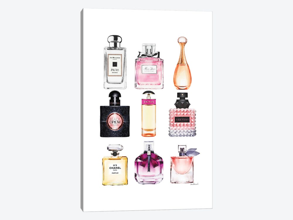 Amanda Greenwood Large Canvas Art Prints - Perfume Collection ( Fashion > Hair & Beauty > Perfume Bottles art) - 60x40 in
