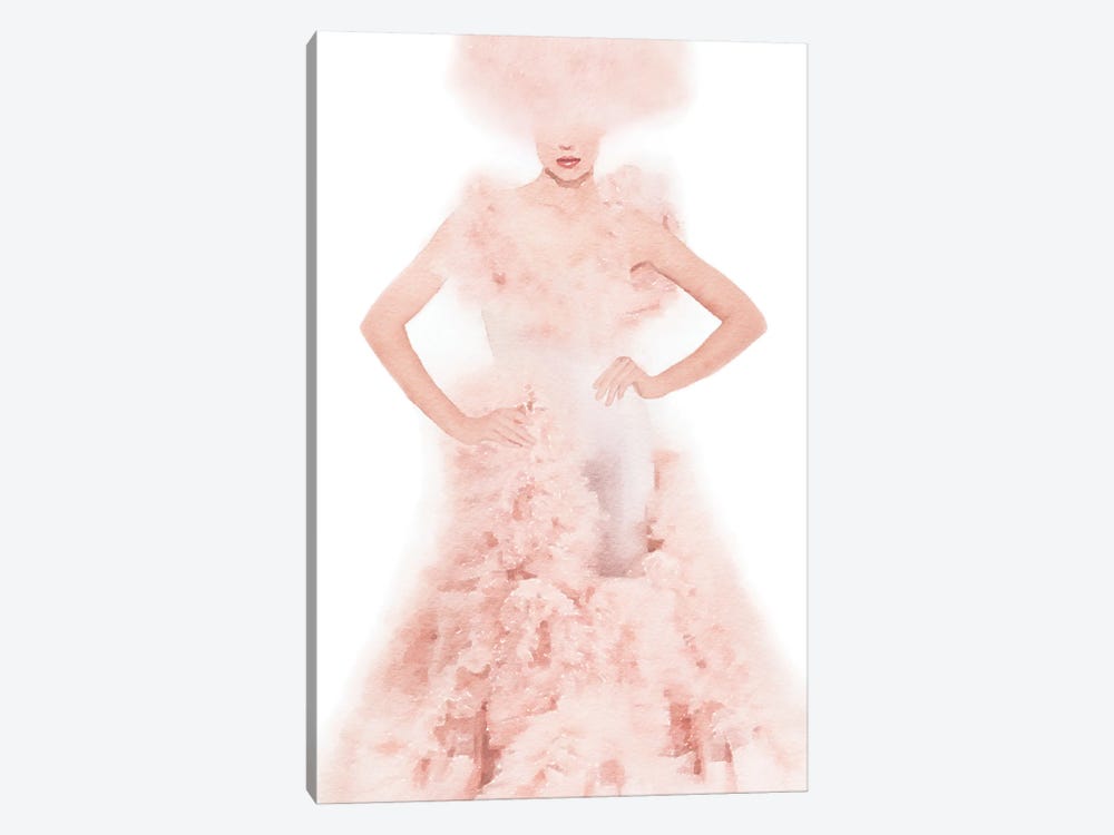 Pink Ball Gown by Amanda Greenwood 1-piece Canvas Wall Art