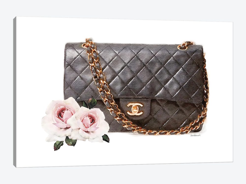 Quilted Bag With Roses by Amanda Greenwood 1-piece Art Print