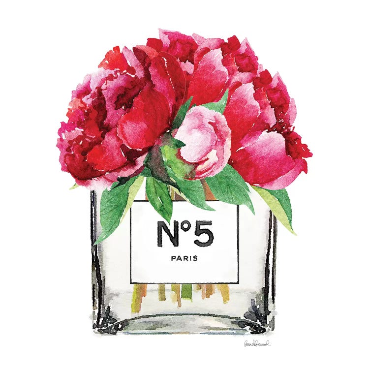 No. 5 Vase With Deep Pink Peonies