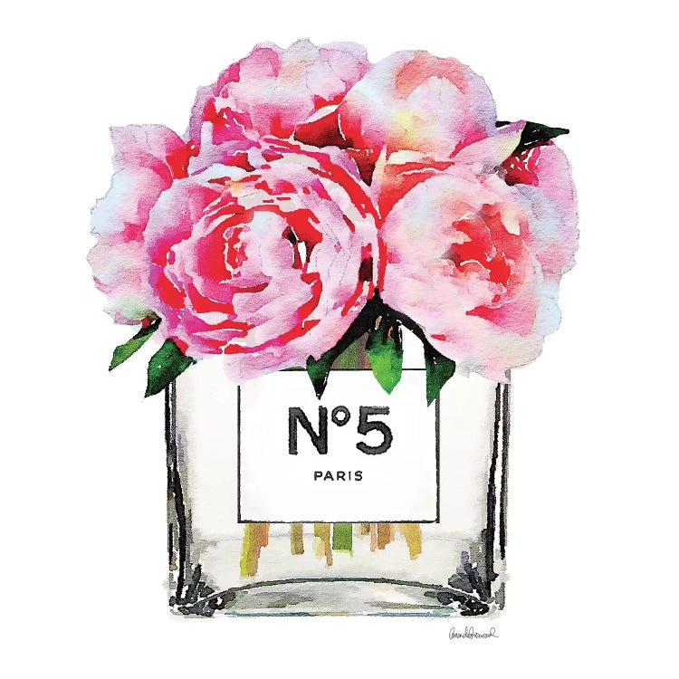 No. 5 Vase With Pink Peonies