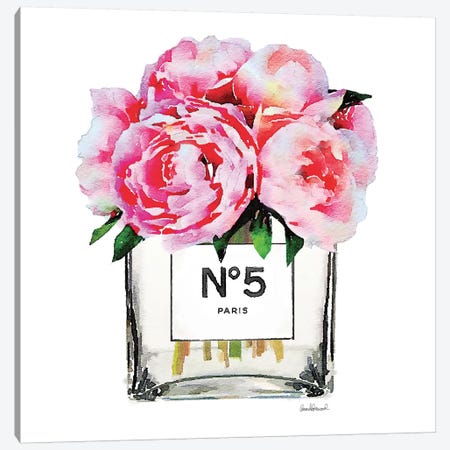 No. 5 Vase With Pink Peonies Canvas Print #GRE52} by Amanda Greenwood Canvas Print