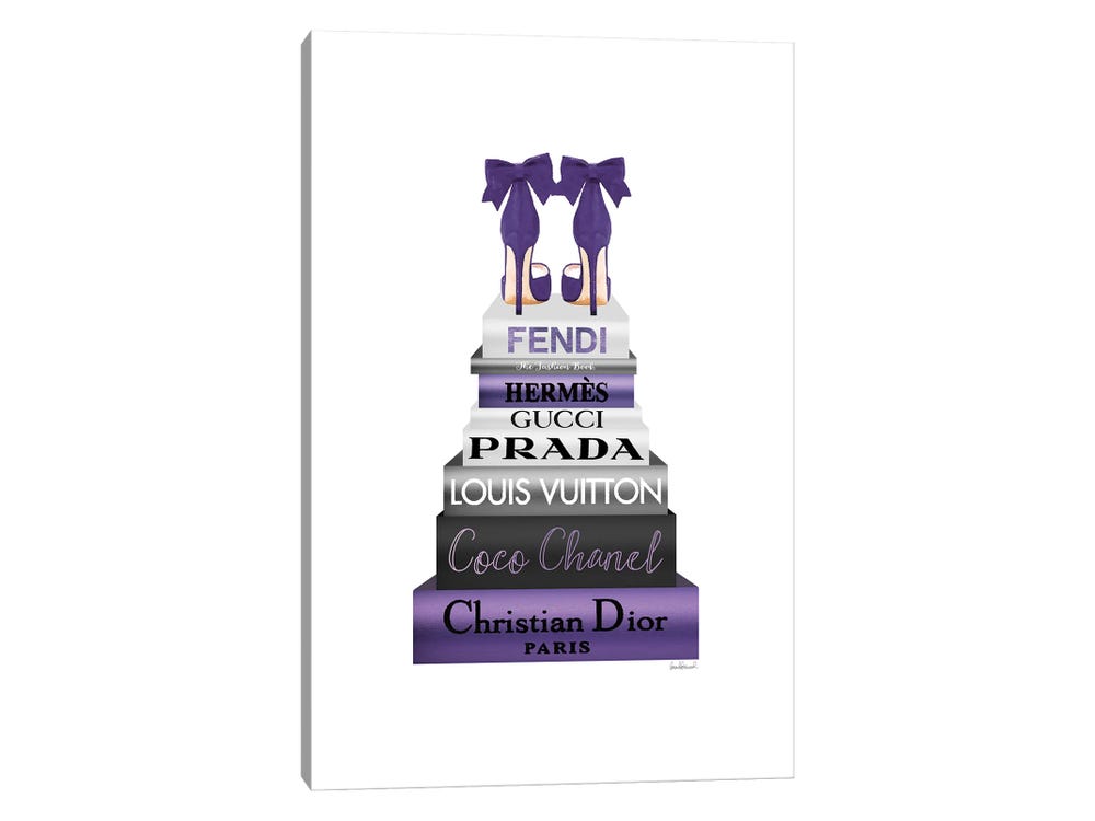 Tall Metallic Stack Purple With Purp - Canvas Print