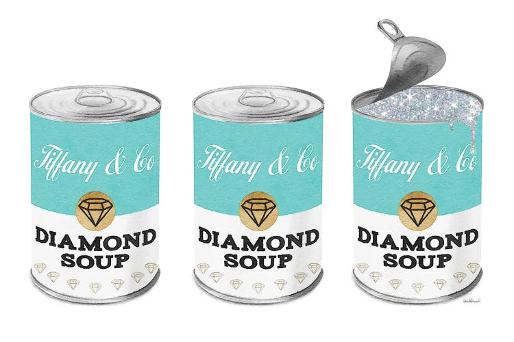 Diamond Soup Can Set In Teal