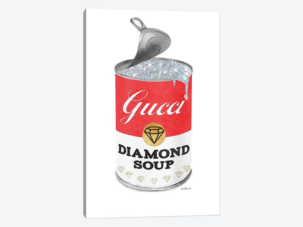 Diamond Soup In Red Open Lid by Amanda Greenwood 1-piece Canvas Wall Art