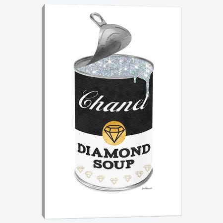 Diamond Soup In Black Open Lid Canvas Print #GRE556} by Amanda Greenwood Canvas Art