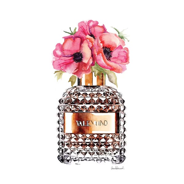 Perfume Bottles: Perfume Bottle With Red Poppies by Amanda Greenwood