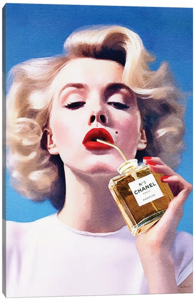 Marilyn Juice Box Canvas Art Print - Fashion Lover