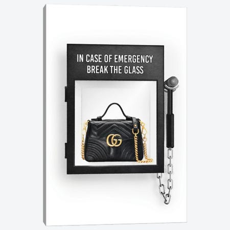 In Case Of Emergency, With Black Bag Canvas Print #GRE582} by Amanda Greenwood Canvas Artwork