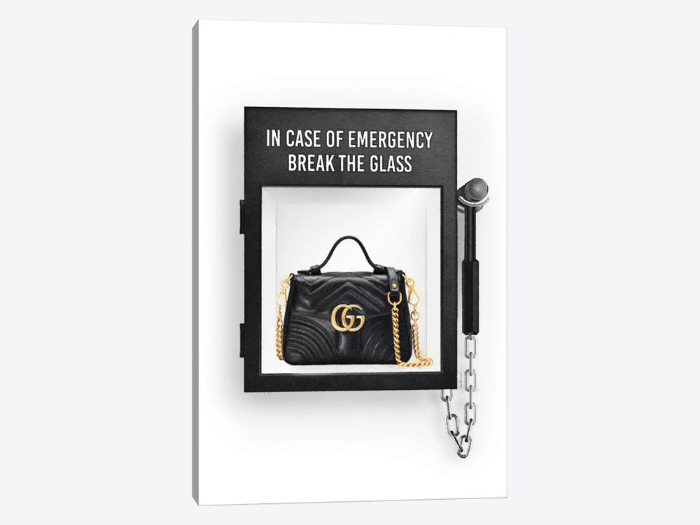 In Case Of Emergency, With Black Bag by Amanda Greenwood 1-piece Canvas Print