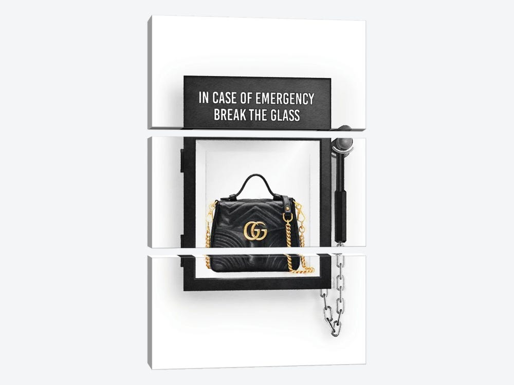 In Case Of Emergency, With Black Bag by Amanda Greenwood 3-piece Art Print