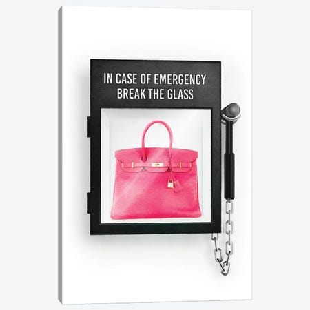 In Case Of Emergency, With Pink Bag Canvas Print #GRE584} by Amanda Greenwood Canvas Art Print