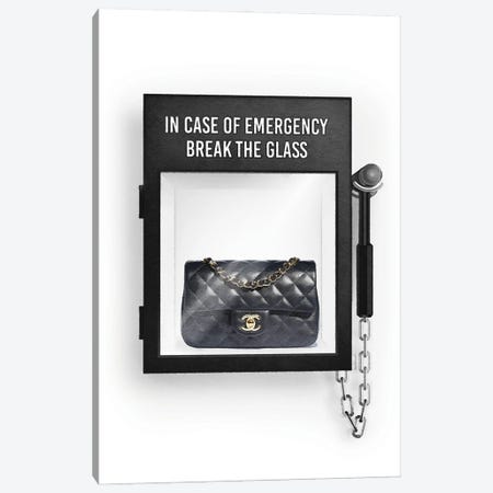 In Case Of Emergency, With Clutch Bag Canvas Print #GRE585} by Amanda Greenwood Canvas Print