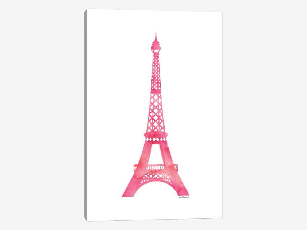 Pink Eiffel Tower by Amanda Greenwood 1-piece Canvas Print