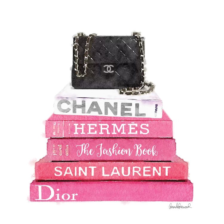 Pink Fashion Books With A Black Bag