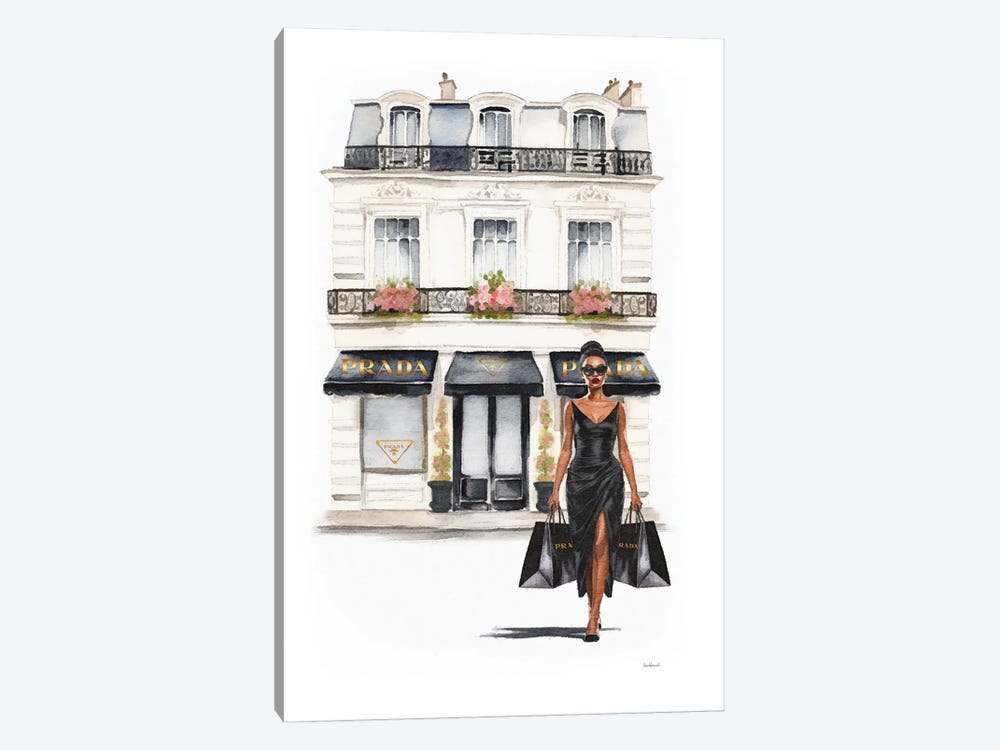 Shopping In Black by Amanda Greenwood 1-piece Canvas Print