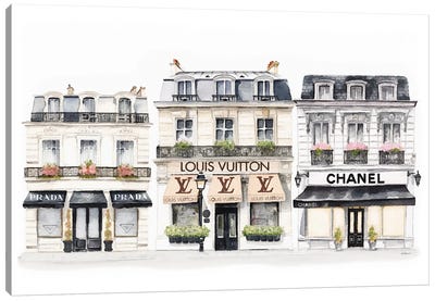 Paris Store Fronts Canvas Art Print - Chanel Art