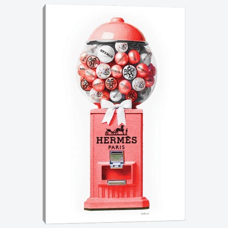 Gum Ball Machine In Red Canvas Print #GRE641} by Amanda Greenwood Canvas Print
