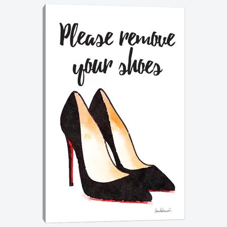 Please Remove Your Shoes Canvas Print #GRE64} by Amanda Greenwood Art Print