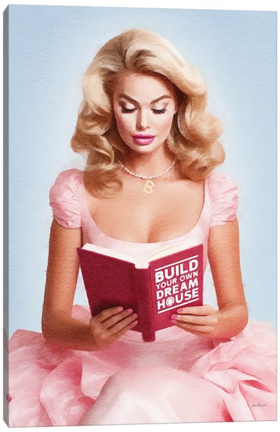 How To Build Your Dream House Canvas Art Print - Margot Robbie
