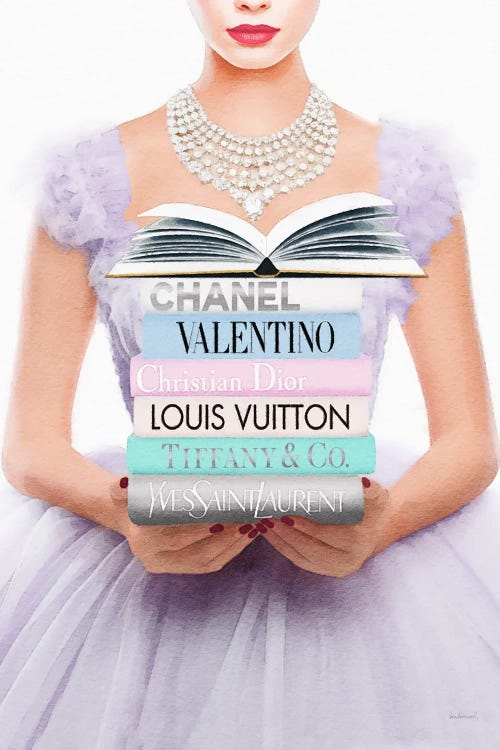 Reading Fashion Books In Lilac