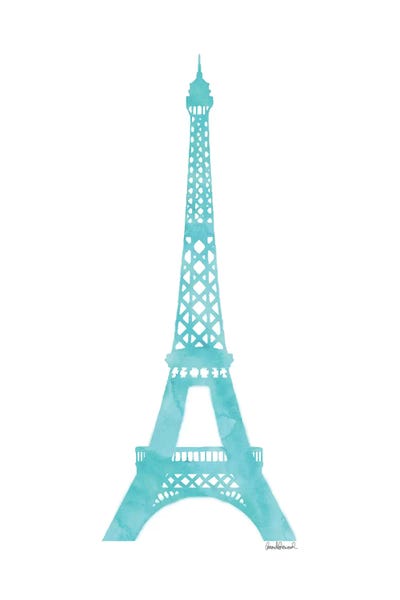 Amanda Greenwood: Teal Eiffel Tower by Amanda Greenwood