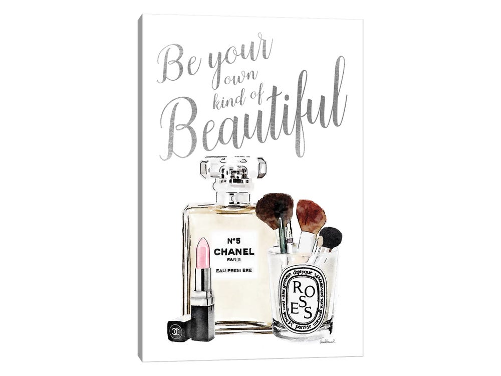 Amanda Greenwood Canvas Wall Decor Prints - Be Your Own Kind of Beauty Silver Makeup ( Fashion > Hair & Beauty art) - 40x26 in