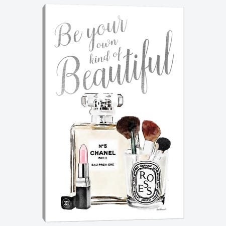Be Your Own Kind Of Beauty Silver Makeup Canvas Print #GRE94} by Amanda Greenwood Canvas Art
