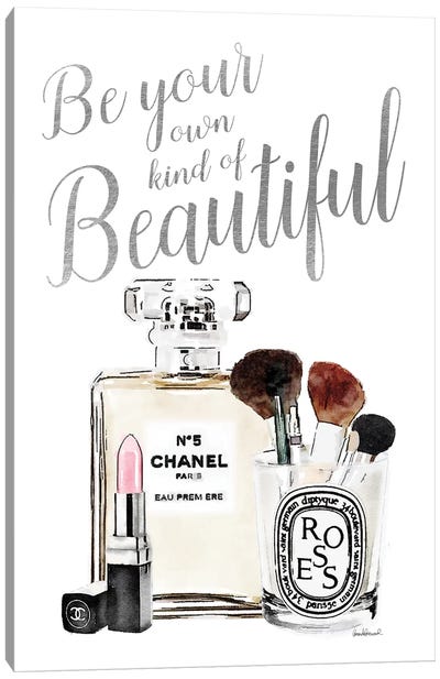 Be Your Own Kind Of Beauty Silver Makeup Canvas Art Print - Fashion Forward