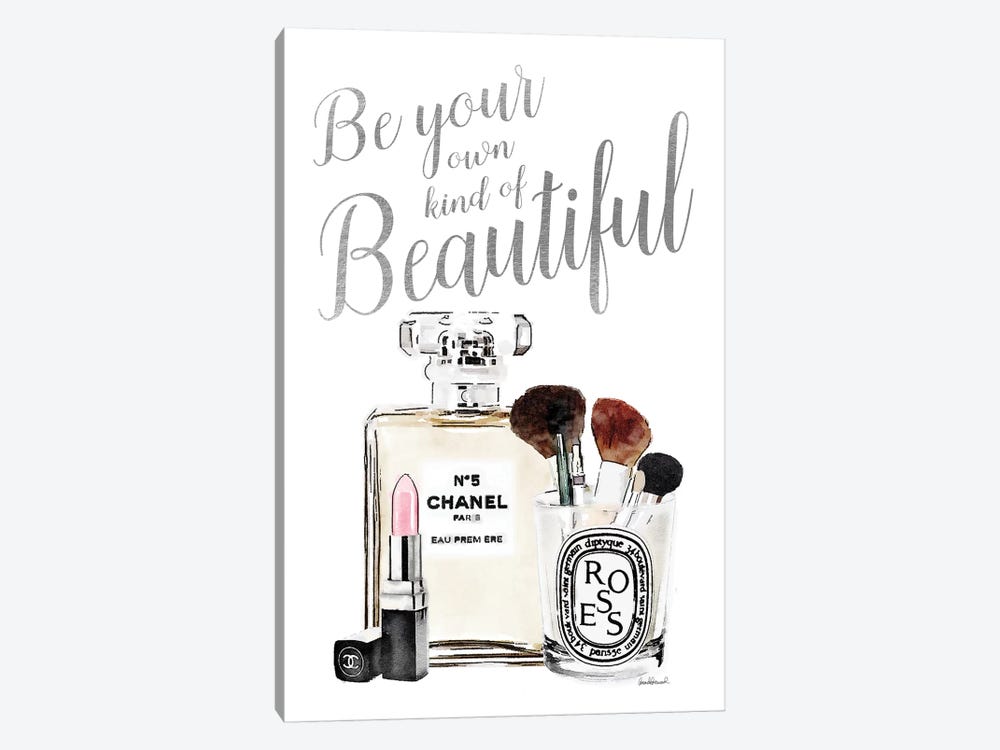 Be Your Own Kind Of Beauty Silver Makeup 1-piece Canvas Wall Art