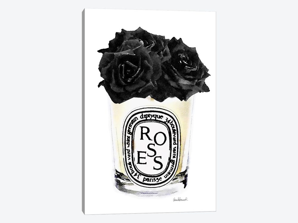 Candle With Black Roses by Amanda Greenwood 1-piece Art Print