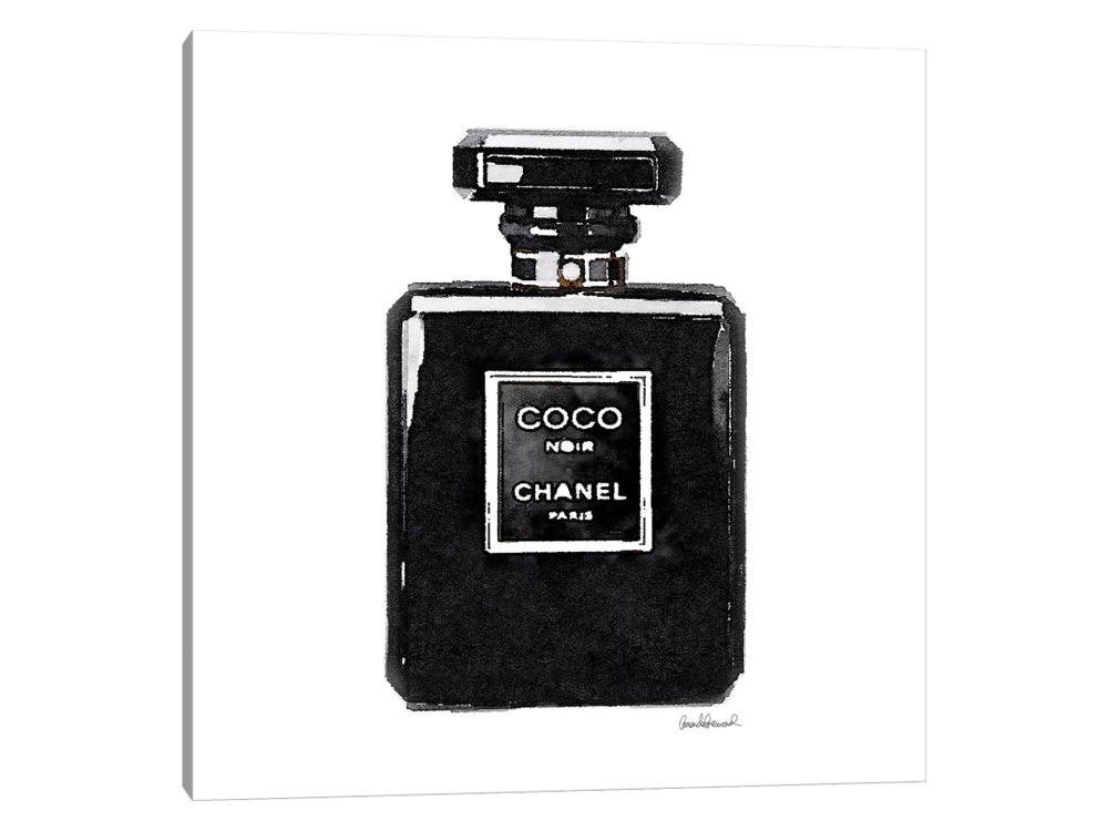 Coco Noir Perfume Canvas Art by Amanda Greenwood