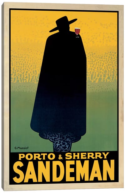 Porto And Sherry Sandeman Canvas Art Print - Fashion Typography