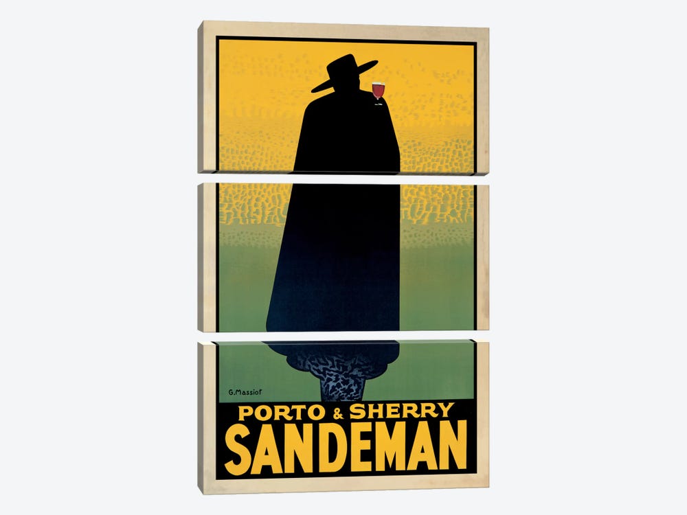 Porto And Sherry Sandeman by Georges Massiot 3-piece Art Print