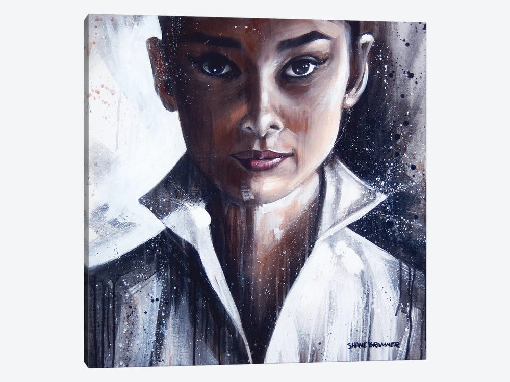 Audrey Hepburn by Shane Grammer 1-piece Canvas Wall Art