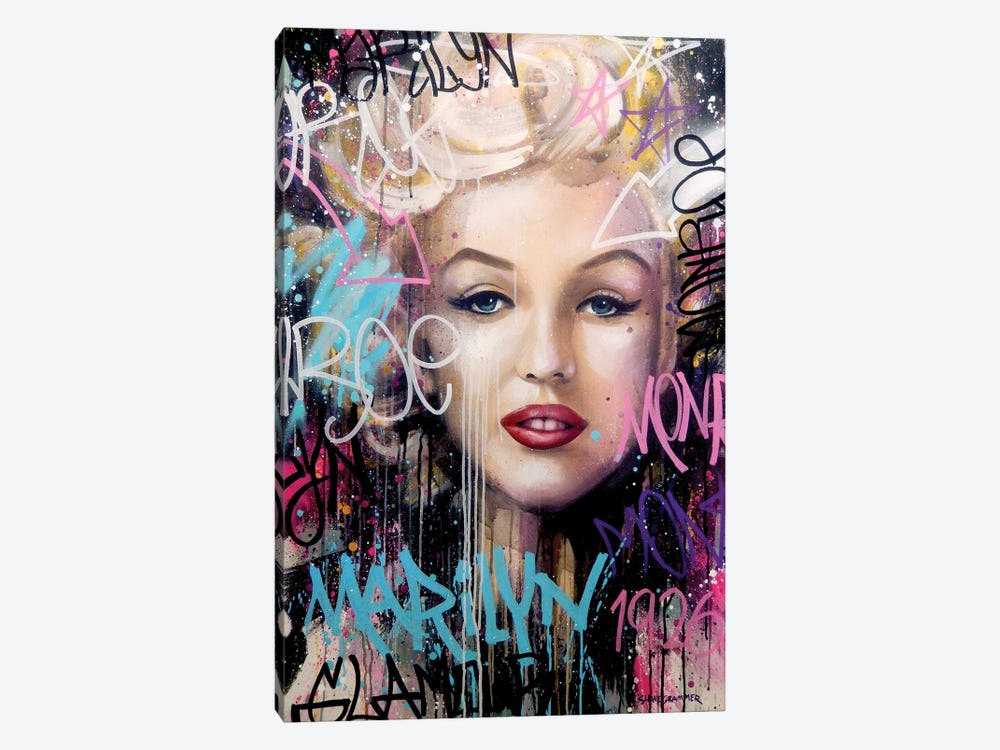 Marilyn Monroe by Shane Grammer 1-piece Canvas Print