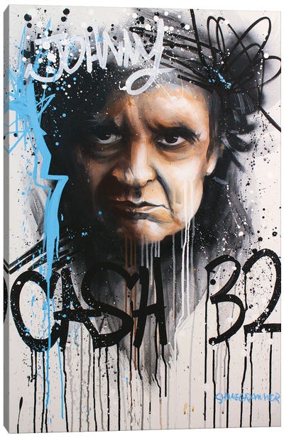Cash 32 Canvas Art Print - Shane Grammer