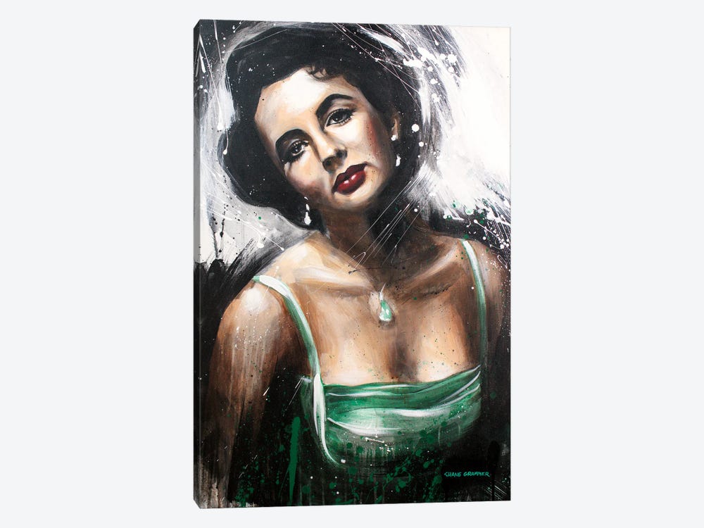Elizabeth Taylor by Shane Grammer 1-piece Canvas Art Print