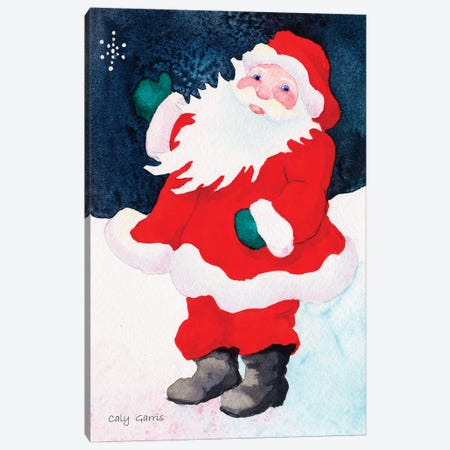 Santa X Canvas Print #GRL100} by Caly Garris Canvas Art