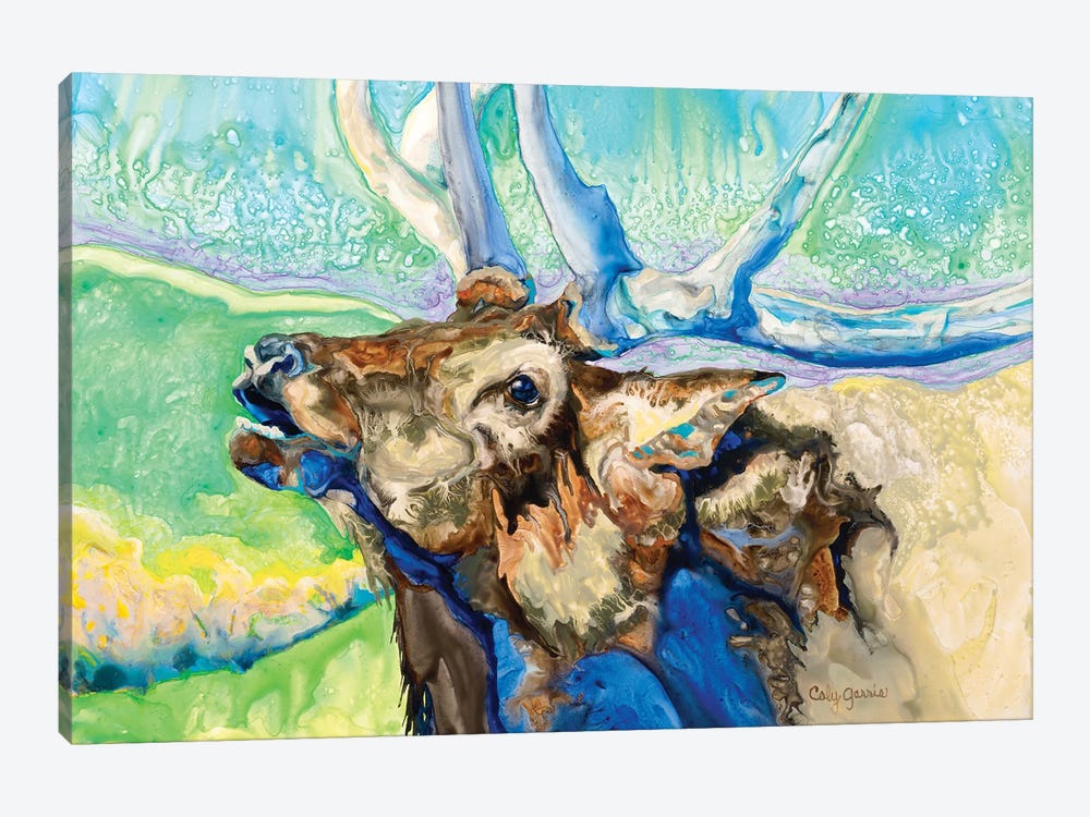 Single Elk by Caly Garris 1-piece Canvas Art Print