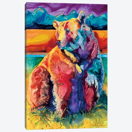 Brer Rainbow Bear Canvas Print #GRL14} by Caly Garris Canvas Print